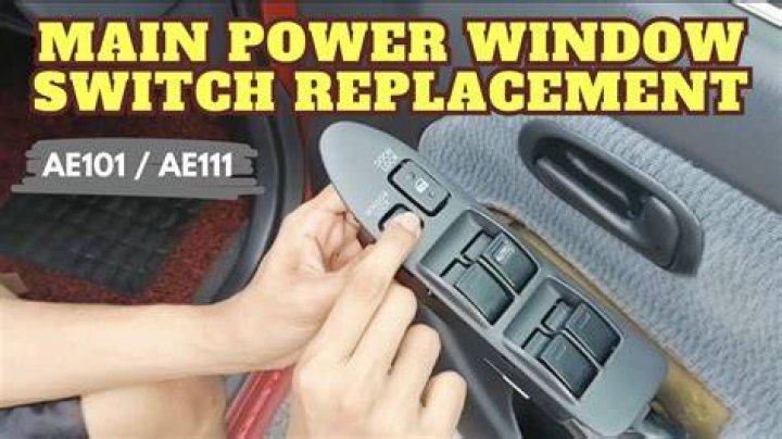 How do you replace the driver side switch on a power window?
