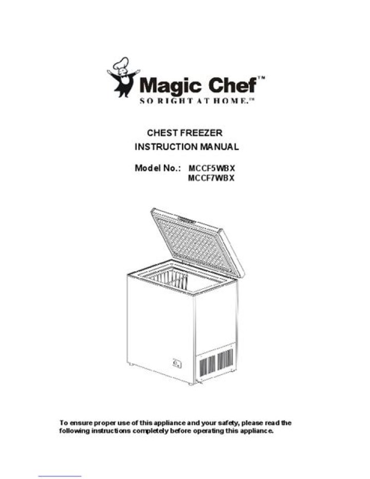 How do you reset a Magic Chef chest freezer?
