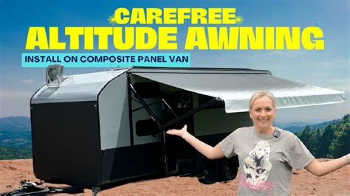 How does the carefree latitude awning system work?