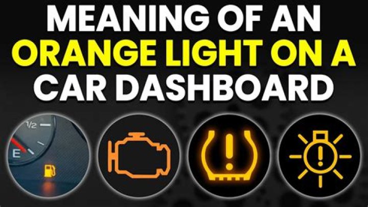 What does orange in car mean?