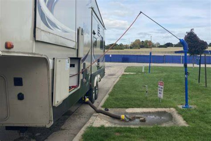 What happens when RV dump valve is closed?