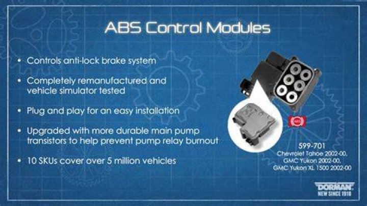 What happens when the ABS control module fails?