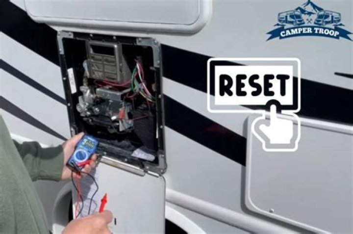 Where is the reset button on a RV?