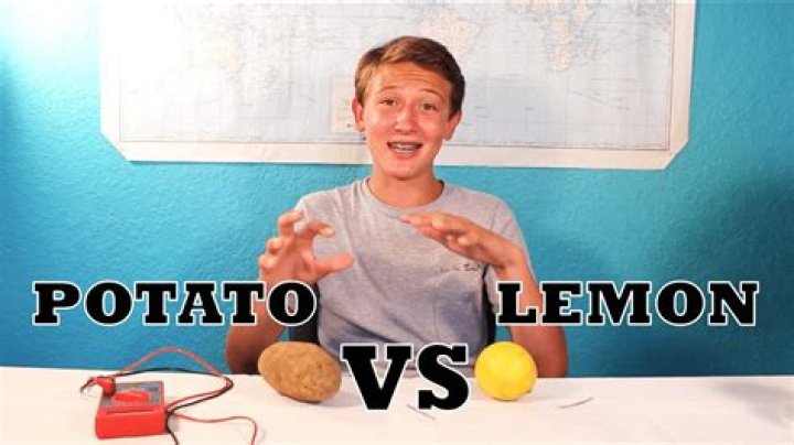 Why does a potato battery work better than a lemon battery?